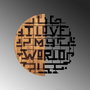 Wallity i Love My World - 330 Escultura de pared Negro y Nogal